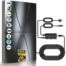 1100 Vragey 732404373304 2024 Updated Amplified Tv Antenna Miles Range Indoor/outdoor For