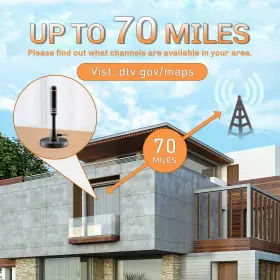 Vuelve 710917151152 Tv Antenna For Smart Indoor Digital Hdtv With Magnetic Base 10ft #3