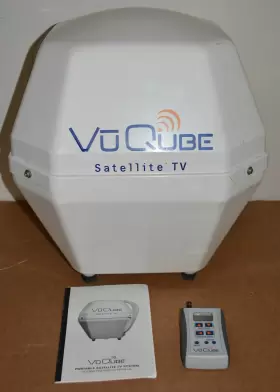 Vqv10p Vuqube Vq1000 Portable Satellite Tv With Remote Control Rv Camper For Dish Direct