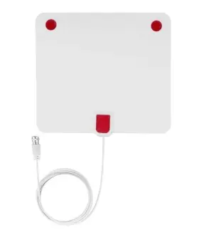 B075fmsz85 Waao Hdtv Digital Indoor Tv Antenna White 10 Ft Coax Cable Up To 50 Range #3
