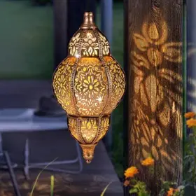 Dl-002 Waitmin Hanging Solar Lantern Outdoor Decor Moroccan Lights For Bronze