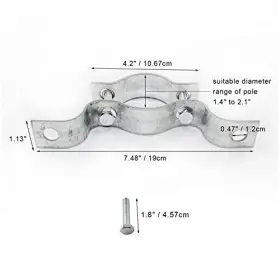 Wdwlbsm 739583657386 2 Pcs Wall Mount Antenna Mast Bracket 1-2/5 Inch To 2-1/10 Od Heavy Duty Antenn #2