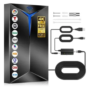 Wewist Hd019-5 2026 Upgraded Tv Antenna Indoor 3500 Miles Long Range Reception For Local C