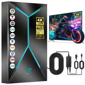 Wewist Hd098 2026 Upgraded Tv Antenna Indoor Outdoor 3500 Miles Long Range Hdtv Antenna