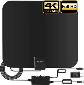 Wg-0002 Wgge 201 Amplified Hd Digital Tv Antenna Long Range 300 Miles -support 4k 1080p Fire