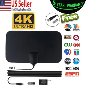 Wg-0002s Wgge Tv Antenna Newest 4k 1080p Hdtv Indoor Digital Amplified Up 3600miles