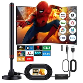 Wgluupk 616430180054 Tv Antenna For Local Channels 4k Hd Digital Indoor Outdoor With 300