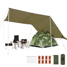 Wildsrof 766812367891 17 10 Ft Large Camping Tent Tarp Outdoor Waterproof Flame Retardant Green #2