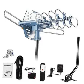 Wb-2608b Will Brands 150 Miles Range Amplified Digital Outdoor Tv Antenna With Mount Pole 4k/1080p
