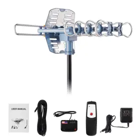 Win Surplus Industrial Co. Limited 744759754295 150 Mile Motorized Outdoor Hdtv Antenna With 59ft Coax Cable For 2 Tvs