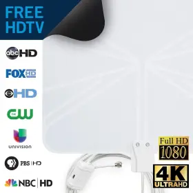 Winegard Fl5500a Digital Hd Indoor Tv Antenna Amplified 4k And Atsc 3.0 Ready 60 Mile Range