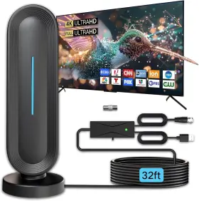 Wuzoocg 762833989197 2025 Indoor Digital Tv Antenna For Smart And Traditional Tvs Hd Amplified Hdt