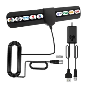 Ant0001 Xianglyo Tv Antenna Indoor Digital With 360 Signal Booster Long 200 Mile