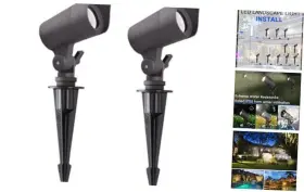 Yankon 822985527927 Led Landscape Lights With Connectors 12v Low Voltage Warm White 2 Pack