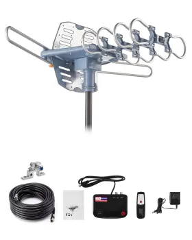 Yeceny 759784735812 Outdoor Tv Antenna Digital Amplified Hdtv And 60 Ft Rg6 Coax Cab