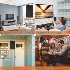 Yestar 794796869001 Tv Antenna Indoor 2024 2000 Miles Powerful Signal Hdtv Digital Ultr #3