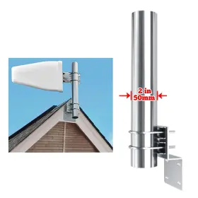Yidu69q 648722625684 4 Pcs Antenna Pole Mount Bracket With Double U-bolts Clamp V Jaw For Od #3
