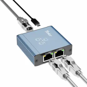 Yk-se2 Yinker Gigabit Ethernet Splitter 1 To 2 High Speed 1000mbps Lan Network