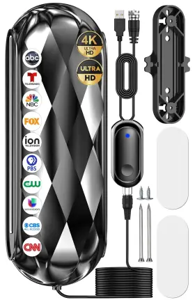 Yinsheepq7 732404355829 1400 Miles Range Tv Antenna Indoor Digital Smart Local Channels - H
