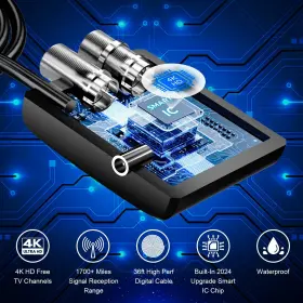 1700 Yinsheepq7 732404357847 Tv Antenna Support 2 Tvs Miles Range Digital For Smart #3