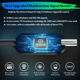 1600 Yinsheepq7 732404360250 Miles Range Tv Antenna Indoor Digital Smart Local Channels - H #2