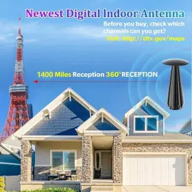 B0dk19qdzh Yirkais 2024 Strongest Tv Antenna Indoor 1400 Miles Range Best Digital For Lo #2