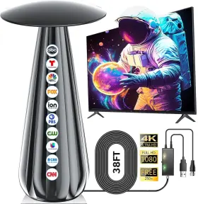 B0dk19qdzh Yirkais 2024 Strongest Tv Antenna Indoor 1400 Miles Range Best Digital For Lo
