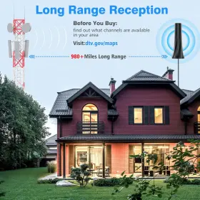 Yiziaifsion 445018267251 2024 Tv Antenna For Smart Indoor 980 Miles Range Lo #3