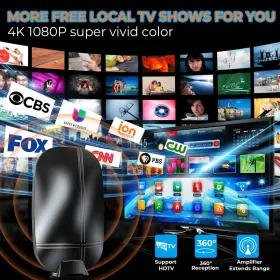 Zegekiki 764323952254 Amplified 1000 Miles Tv Antenna For Smart Indoor Outdoor 2024 Release Hd #2