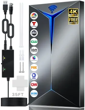 Cf90-jt Zegekiki 1200 Miles Amplified Tv Antenna For Local Channels Indoor/outdoor Long Rang
