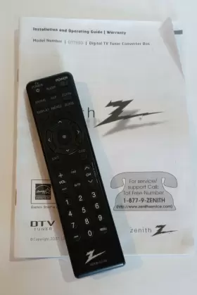 Dtt9000 Zenith Dtt900 Digital Tv Tuner Converter Box With Remote Control And Manual 2008 #2