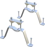 Aimeboost 2 Pcs Stainless Steel Antenna Mount Double Wall Mast Cla. Fixed Price $38.95.