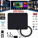 300 Mile Ultra Thin Flat Indoor Amplified Black Antenna Us For Fosmon. Fixed Price $11.26.