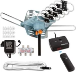 Hdtv Antenna Amplified Digital Outdoor 150 Miles Range, 360 Degree Rotat. Fixed Price $77.99.