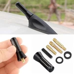 1.4" Short Black Aluminum Carbon Fiber Screw Type Antenna Aerial Mast Usa. Fixed Price $8.54.