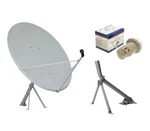 39IN (100CM) Satellite Dish Kit W/tripod Mount & Single Lnb- Ku Band Fta Free Tv. Fixed Price $199.97.
