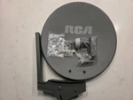 Vintage Rca DSA100RW 18" Grey Satellite Dish Antenna Kit Made 1993. Fixed Price $94.98.