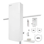 Antop Hdtv Fm Amplified Outdoor Indoor 85 800SBS Antenna, White. Fixed Price $169.80.