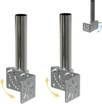 2PCS 1.5" Diameter Universal Outdoor Adjustable Antenna Mount Pole Bracket To Wa. Fixed Price $36.06.