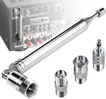 Fm Radio Antenna, Ancable Indoor Telescopic 75 Ohm Type Male Plug. Fixed Price $14.35.