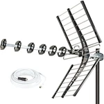 200 Mile Outdoor Antenna Long Range Five Star Digital Hdtv Silver. Fixed Price $188.71.