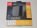 One For All 14432 Hdtv Amplified Indoor Flat Antenna, 50 Mile Range. Fixed Price $12.30.