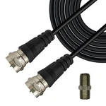 Chaowei Tv Antenna Extension Coaxial CABLE(15FT) With Coupler,f Black. Fixed Price $16.92.