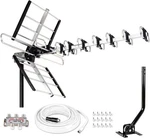 Five Star Outdoor Hdtv Antenna Up To 200 Mile Long Range, Attic Silver, Black. Fixed Price $132.64.