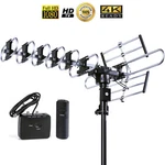200 Miles 360 Degree Uhf/vhf/fm Remote Control Outdoor 4K Hdtv Amplified Antenna. Fixed Price $59.99.
