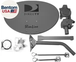 Five Lnb Ka/ku Slim Line Dish Antenna W/long And Short Brace For Hd Programming. Fixed Price $236.00.