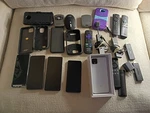 Electronics Reseller Lot 5 Smartphones + Fire Tv Sticks Remotes Accessories. Fixed Price $170.00.