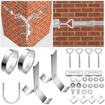 Blulu Set Tv Antenna Chimney Y-mount Kit 12 Ft Galvanized Steel Straps Stai.... Fixed Price $37.42.