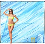 Hihoho Beach Blanket Waterproof Sandproof Quick Dry Mat For 1-8 Adults 79"X83". Fixed Price $39.08.