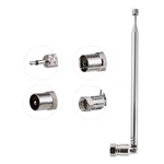 Pobady Fm Telescopic Radio Antenna Kit 75 Ohm Type Male Silver. Fixed Price $15.99.